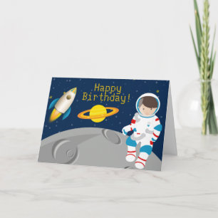 Outer Space Astronaut Greeting Card