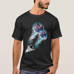 Outer Space Astronaut Jellyfish Galaxy Diver Surfe T-Shirt