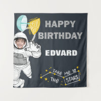 Outer Space Astronaut Photo Happy Birthday