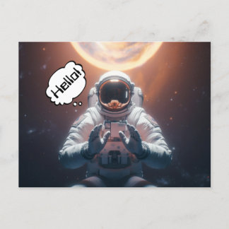 Outer Space Astronaut Postcard