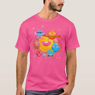 Outer Space Astronomer Universe Astronomy Cute Pla T-Shirt