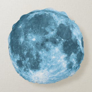 Outer Space Astronomy Astronaut Nursery Moon  Round Cushion