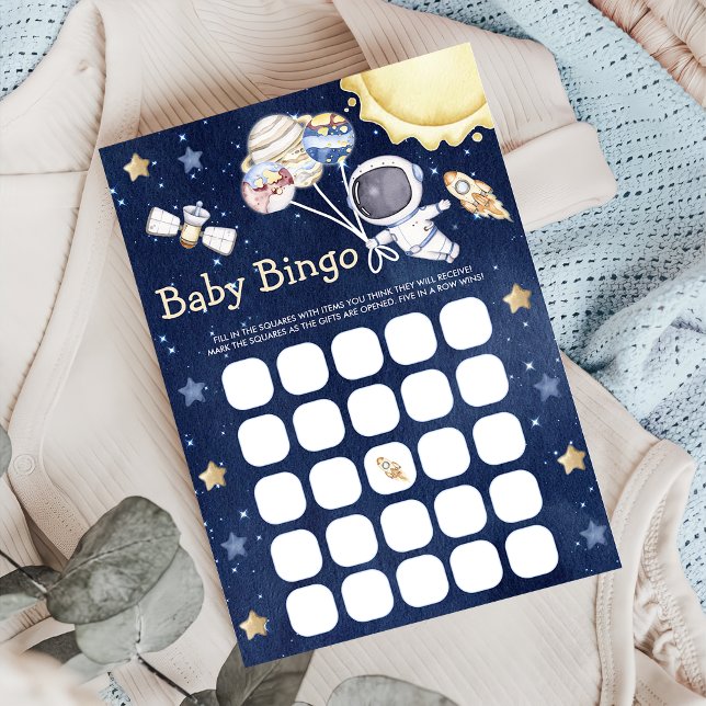 Outer Space Baby Shower Bingo Game Card (Creator Uploaded)