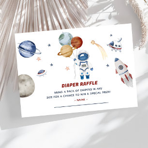 Outer Space Baby Shower Diaper Raffle Ticket Encl Enclosure Card