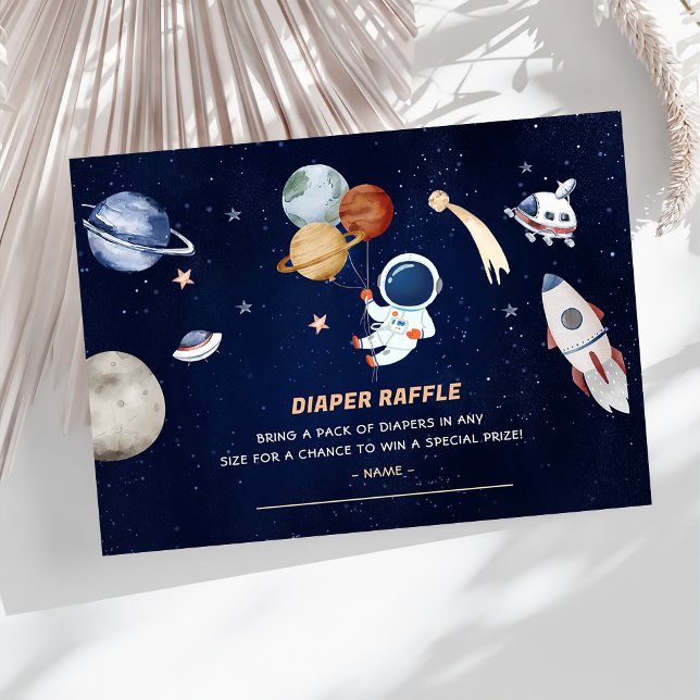 Outer Space Baby Shower Diaper Raffle Ticket  Encl Enclosure Card (Creator Uploaded)