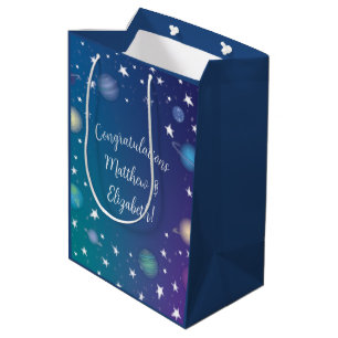Outer Space Baby Shower Galaxy Medium Gift Bag