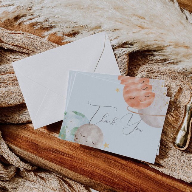 Outer Space Baby Shower Thank You Card (Creator Uploaded)