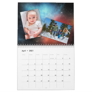 Outer Space Backgrounds Celestial Custom Photo Calendar
