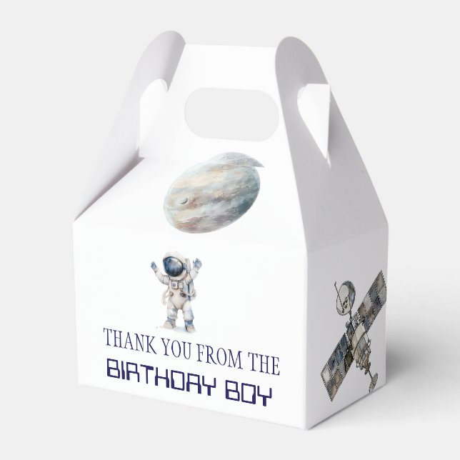 Outer Space Birthday  Favour Box (Front Side)
