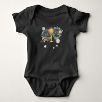 Outer Space Birthday Galaxy Sun Moon Stars Planets