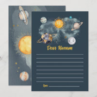 Outer Space Birthday Galaxy Sun Moon Stars Planets