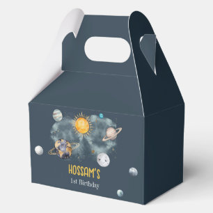 Outer Space Birthday Galaxy Sun Moon Stars Planets Favour Box