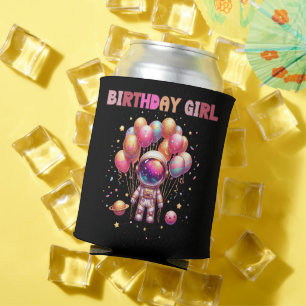 Outer Space Birthday Girl Flight Crew Can Cooler