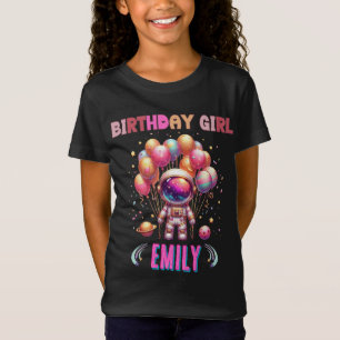 Outer Space Birthday Girl Flight Crew T-Shirt