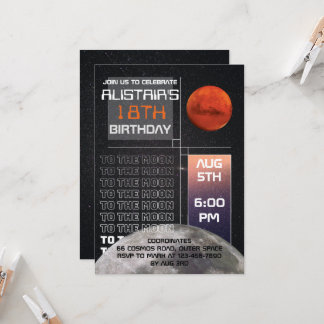 Outer Space Birthday Invitation