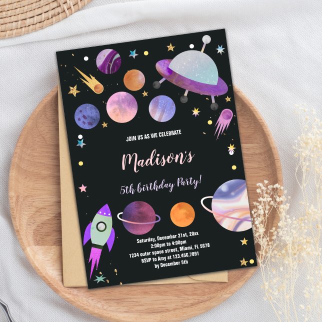 Outer Space Birthday Invitation (Outer Space Birthday Invitations)