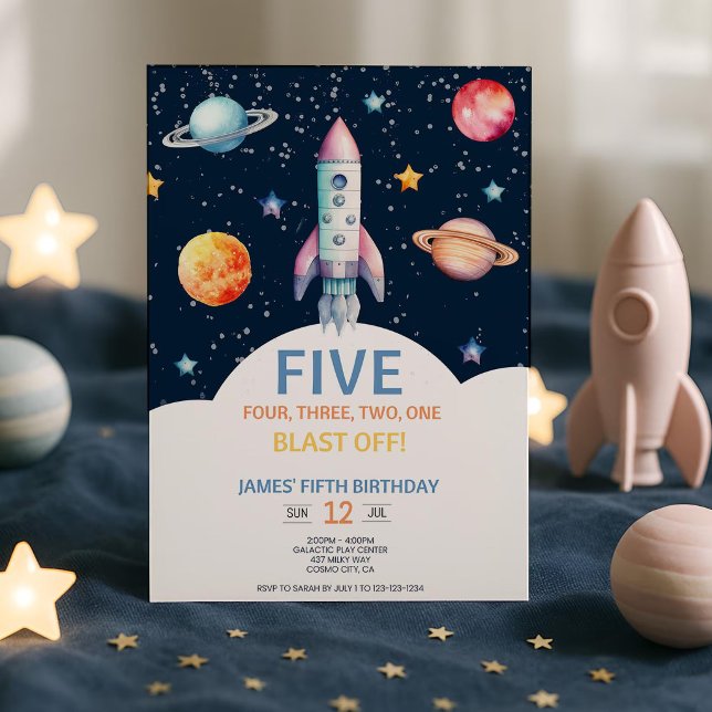 Outer Space Birthday Invitation for Boys (Creator Uploaded)