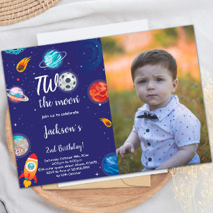 Outer Space Birthday Invitation with Photo