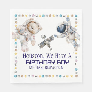Outer Space Birthday Paper Napkins