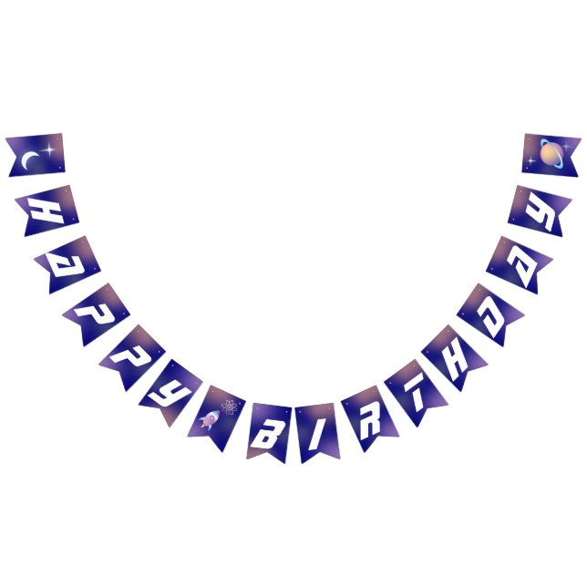Outer Space Birthday Party Bunting (All)