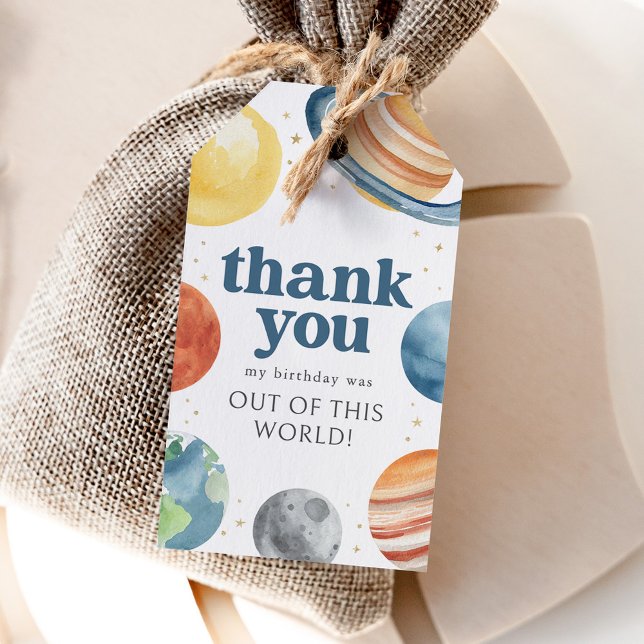 Outer Space Birthday Party Favour Tag (Creator Uploaded)