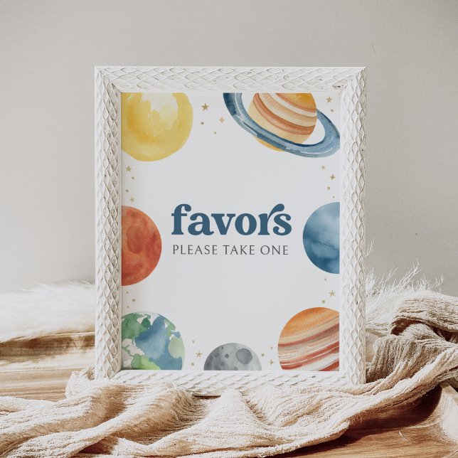 Outer Space Birthday Party Favours Sign (Creator Uploaded)