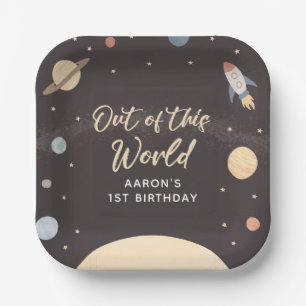 Outer Space Birthday Party Paper Plate