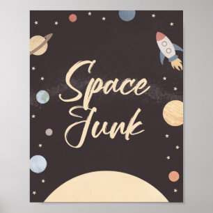 Outer Space Birthday Space Junk Sign