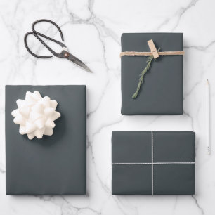 Outer space Black Matte Wrapping Paper Sheets