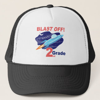 Outer Space Blast Off 2nd Grade Trucker Hat