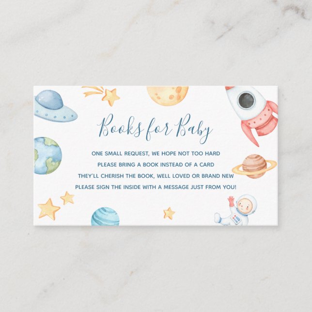 Outer Space Books for Baby insert card (Front)