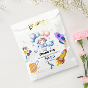 Outer space boy planet thank You birthday Favour Bags