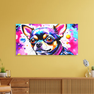 OUTER SPACE CHIHUAHUA 4 CANVAS PRINT