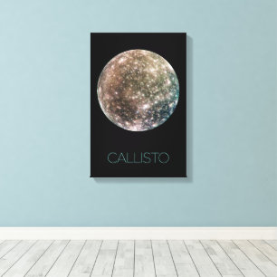 Outer Space, Cosmos, Solar System, Moon Callisto Canvas Print