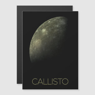 Outer Space, Cosmos, Solar System, Moon Callisto Magnetic Invitation