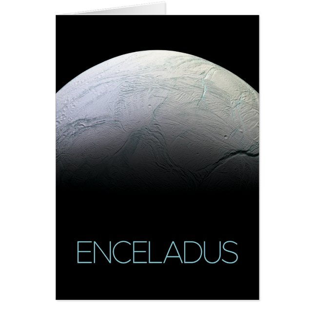 Outer Space, Cosmos, Solar System, Moon Enceladus (Front)