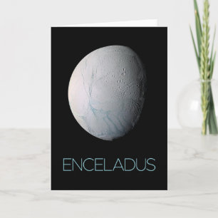 Outer Space, Cosmos, Solar System, Moon Enceladus Card