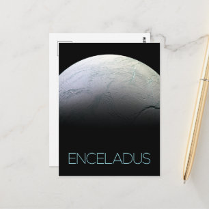 Outer Space, Cosmos, Solar System, Moon Enceladus Postcard