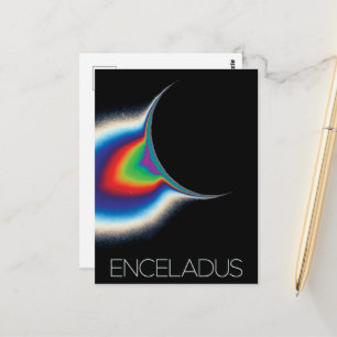 Outer Space, Cosmos, Solar System, Moon Enceladus Postcard