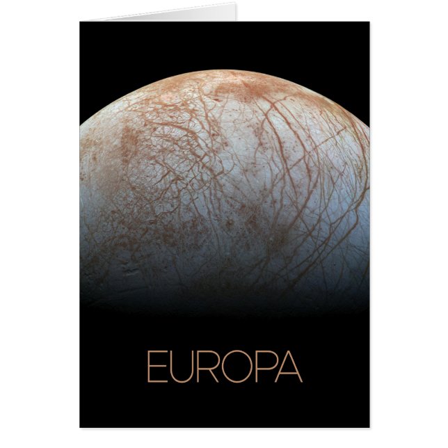 Outer Space, Cosmos, Solar System, Moon Europa (Front)