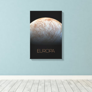 Outer Space, Cosmos, Solar System, Moon Europa Canvas Print