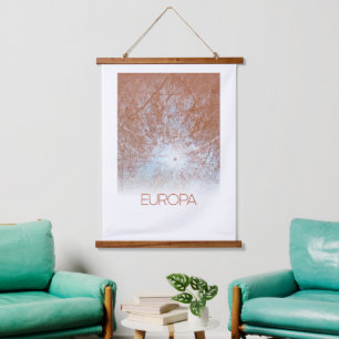 Outer Space, Cosmos, Solar System, Moon Europa Hanging Tapestry