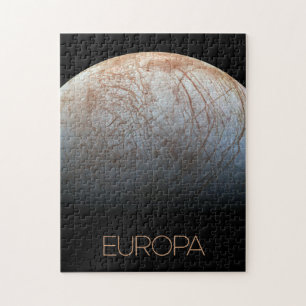 Outer Space, Cosmos, Solar System, Moon Europa Jigsaw Puzzle