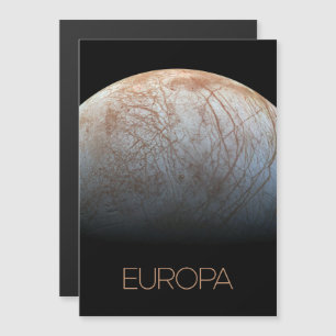 Outer Space, Cosmos, Solar System, Moon Europa Magnetic Invitation