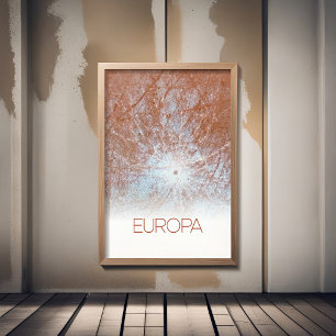 Outer Space, Cosmos, Solar System, Moon Europa Poster