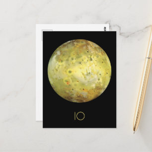Outer Space, Cosmos, Solar System, Moon IO Postcard