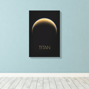 Outer Space, Cosmos, Solar System, Moon Titan Canvas Print