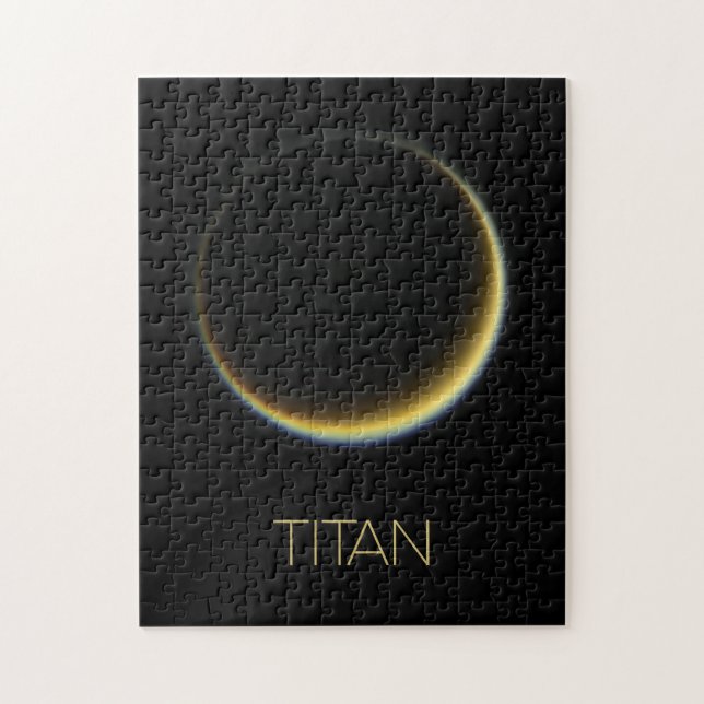 Outer Space, Cosmos, Solar System, Moon Titan Jigsaw Puzzle (Vertical)