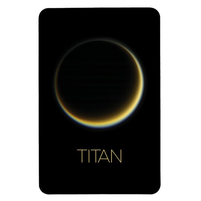 Outer Space, Cosmos, Solar System, Moon Titan Magnet (Vertical)