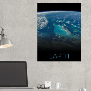Outer Space, Cosmos, Solar System, Planet Earth Foil Prints